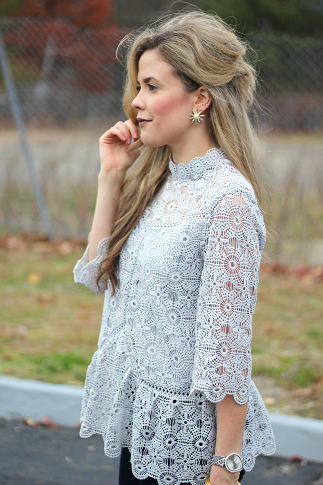 chicwish lace peplum blouse