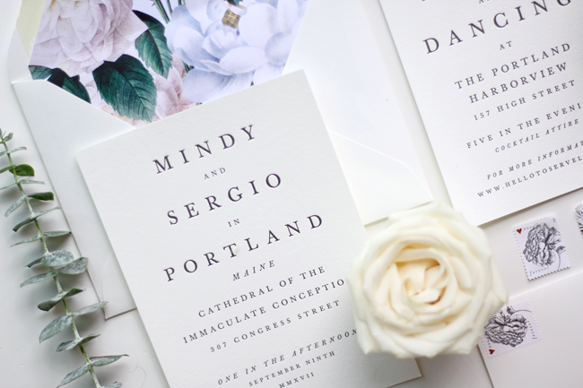 Minted letterpress wedding invitations 