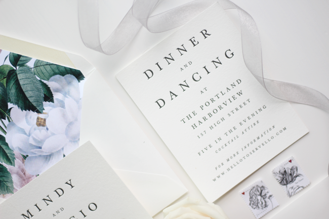 minted letterpress wedding invitations